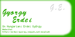 gyorgy erdei business card