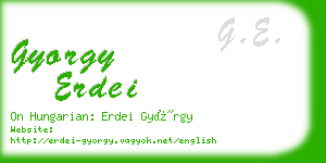 gyorgy erdei business card